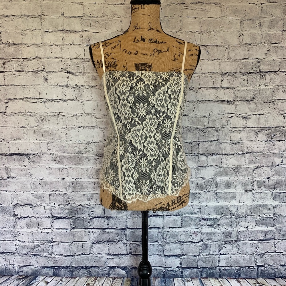 Cream Lace Top
